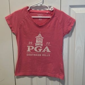 Pink 4T-5T kids PGA Southern Hills tee shirt GOLF ⛳️